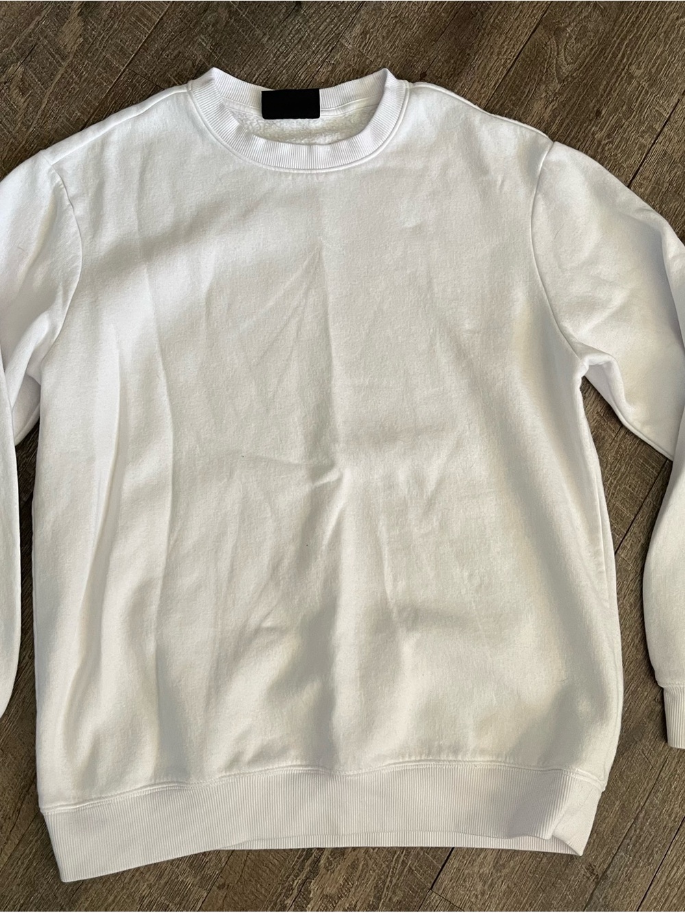 H&M White Crewneck Sweater